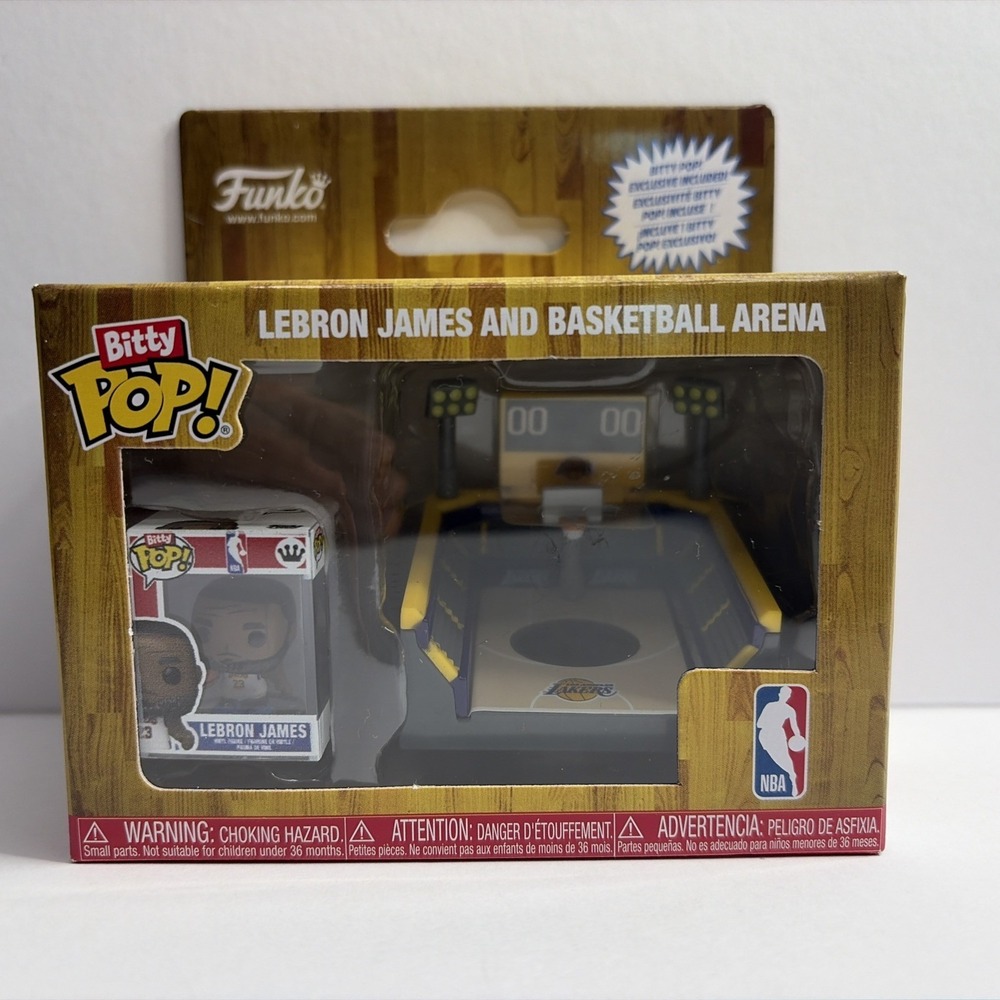 Funko Bitty Pop Exclusive! NBA LeBron James & LA Lakers Arena, New In Sealed Box